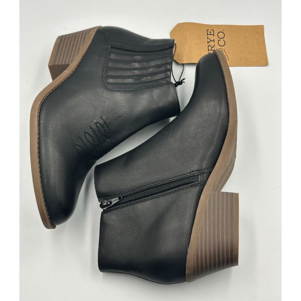 NWT Frye & Co. Women's Black Faux Leather Jude Ankle Booties Size 9.5 3248 - Picture 7 of 16